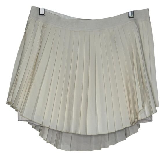 PopFlex Exquisite Skort Womens Large Ivory Pleated Tennis High Waist Pockets - Picture 1 of 8